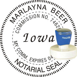 Notary Seal - Pre-Inked Stamp - Iowa NOTARY_SEAL_IOWA_PRE-INKED_STAMP