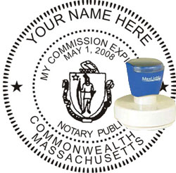 Notary Seal - Pre-Inked Stamp - Massachusetts NOTARY_SEAL_MASSACHUSETTS_PRE-INKED_STAMP