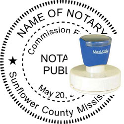 Notary Seal - Pre-Inked Stamp - Mississippi NOTARY_SEAL_MISSISSIPPI_PRE-INKED_STAMP