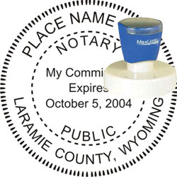 Notary Seal - Pre-Inked Stamp - Wyoming NOTARY_SEAL_WYOMING_PRE-INKED_STAMP