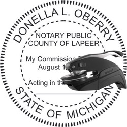 Notary Seal - Pocket Style - Michigan NOTARY_SEAL_MICHIGAN_POCKET