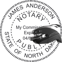 Notary Seal - Pocket Style - North Dakota NOTARY_SEAL_NORTH_DAKOTA_POCKET