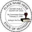 Notary Seal - Wood Stamp - Michigan NOTARY_SEAL_MICHIGAN_WOOD_STAMP