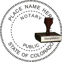 Notary Seal - Wood Stamp - Colorado NOTARY_SEAL_COLORADO_WOOD_STAMP