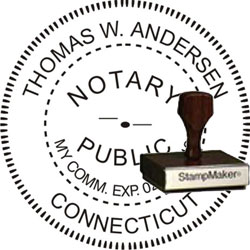 Notary Seal - Wood Stamp - Connecticut NOTARY_SEAL_CONNECTICUT_WOOD_STAMP