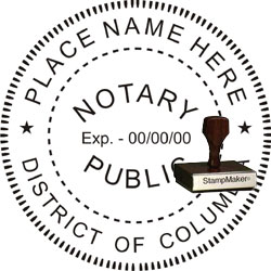 Notary Seal - Wood Stamp - Dist of Columbia NOTARY_SEAL_DISTRICT_OF_COLUMBIA_WOOD_STAMP