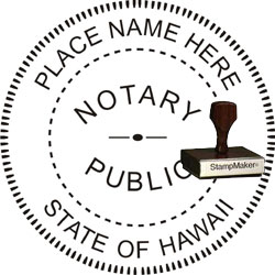 Notary Seal - Wood Stamp - Hawaii NOTARY_SEAL_HAWAII_WOOD_STAMP