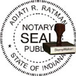 Notary Seal - Wood Stamp - Indiana NOTARY_SEAL_INDIANA_WOOD_STAMP