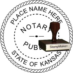 Notary Seal - Wood Stamp - Kansas NOTARY_SEAL_KANSAS_WOOD_STAMP
