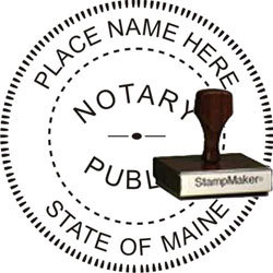 Notary Seal - Wood Stamp - Maine NOTARY_SEAL_MAINE_WOOD_STAMP
