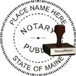 Notary Seal - Wood Stamp - Maine NOTARY_SEAL_MAINE_WOOD_STAMP