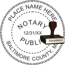 Notary Seal - Wood Stamp - Maryland NOTARY_SEAL_MARYLAND_WOOD_STAMP
