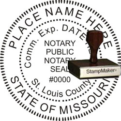 Notary Seal - Wood Stamp - Missouri NOTARY_SEAL_MISSOURI_WOOD_STAMP