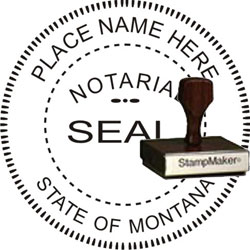 Notary Seal - Wood Stamp - Montana NOTARY_SEAL_MONTANA_WOOD_STAMP
