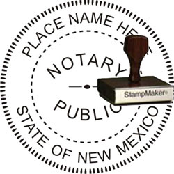 Notary Seal - Wood Stamp - New Mexico NOTARY_SEAL_NEW_MEXICO_WOOD_STAMP