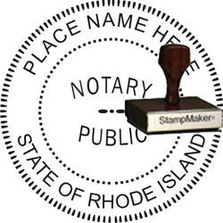 Notary Seal - Wood Stamp - Rhode Island NOTARY_SEAL_RHODE_ISLAND_WOOD_STAMP