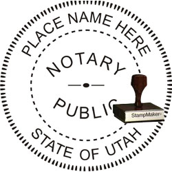Notary Seal - Wood Stamp - Utah NOTARY_SEAL_UTAH_WOOD_STAMP