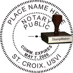 Notary Seal - Wood Stamp - Virgin Islands NOTARY_SEAL_VIRGIN_ISLANDS_WOOD_STAMP