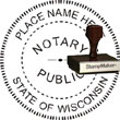 Notary Seal - Wood Stamp - Wisconsin NOTARY_SEAL_WISCONSIN_WOOD_STAMP