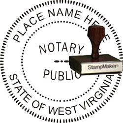 Notary Seal - Wood Stamp - West Virginia NOTARY_SEAL_WEST_VIRGINIA_WOOD_STAMP