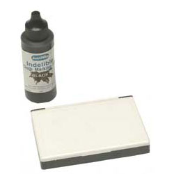 Indelible Cloth Ink 2oz and Dry Stamp Pad INDELIBLE_CLOTH_INK_WITH_PAD