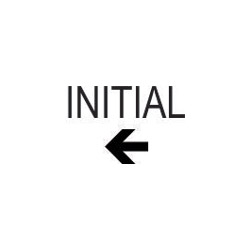 Initial Stamp With Arrow SSS17 SSS17_INITIAL