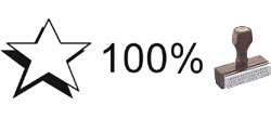Teacher Rubber Stamp-100 Percent WOOD_100