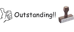 Teacher Rubber Stamp-OUTSTANDING WOOD_OUTSTANDING