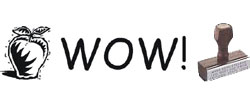 Teacher Rubber Stamp-WOW WOOD_WOW