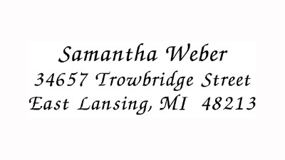 custom address stamps return