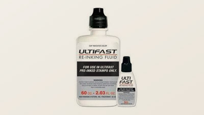 for use on shiny surfaces Fast Drying PSI Ink for Self Inking Stamps