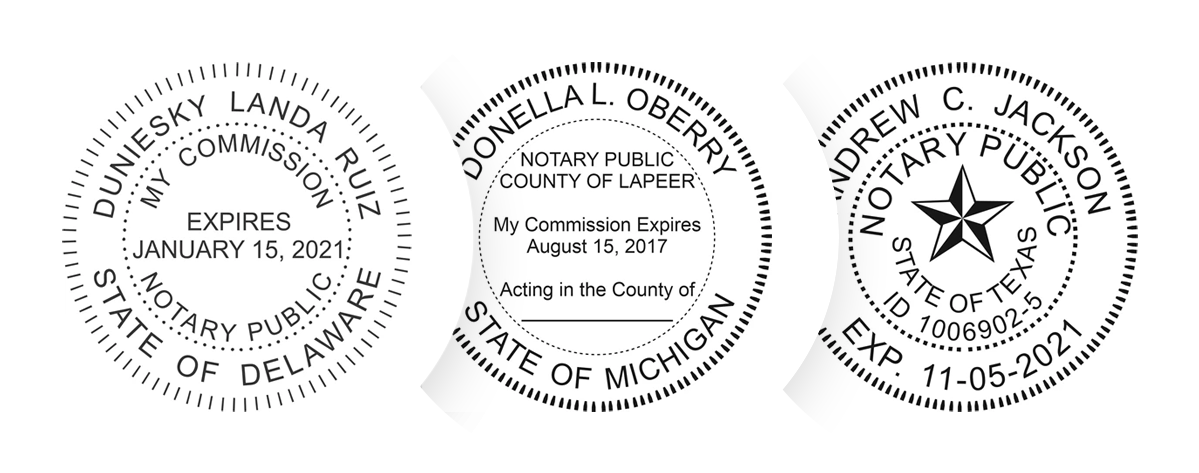 Notary seals rubber stamps