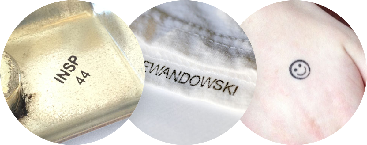 Special application stamps and ink