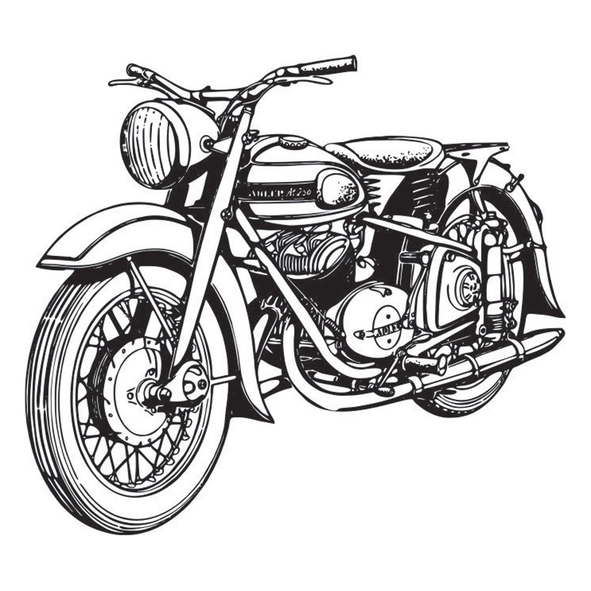 Craft Stamp - Motorcycle