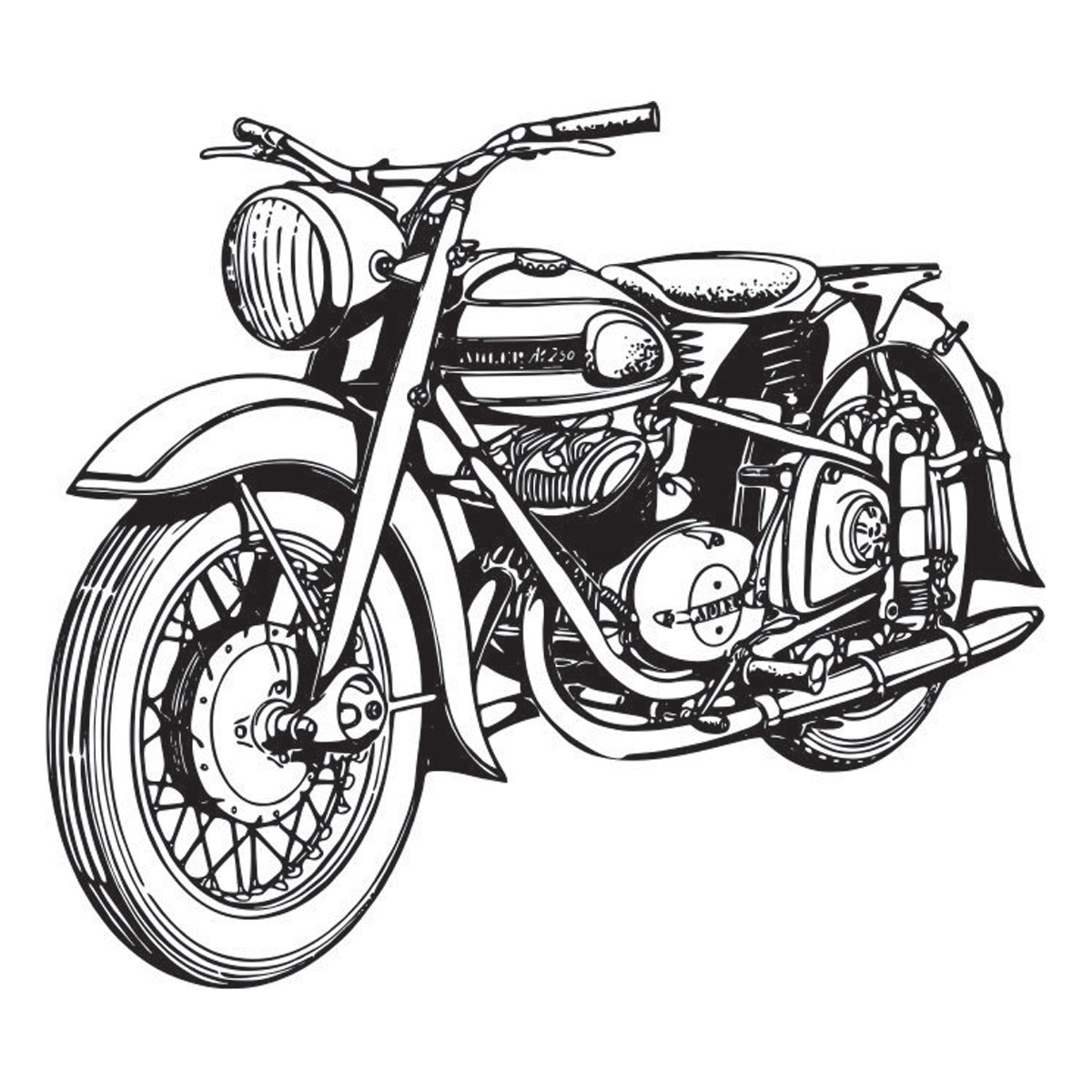 craft stamp - motorcycle