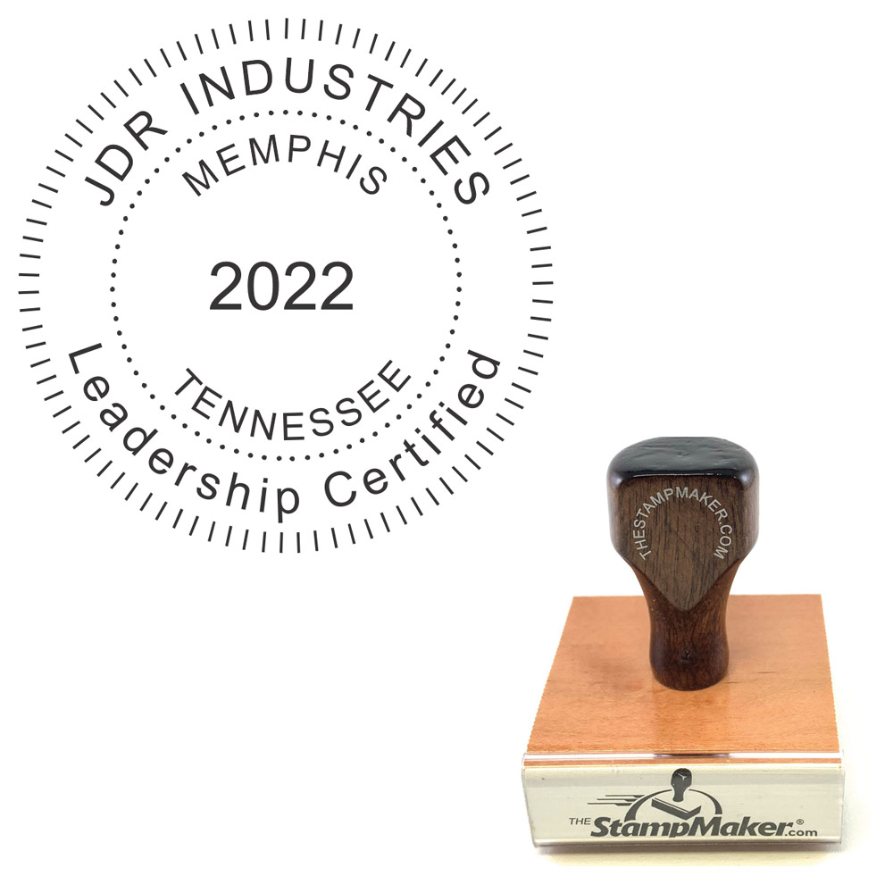 wood seal stamp with your text