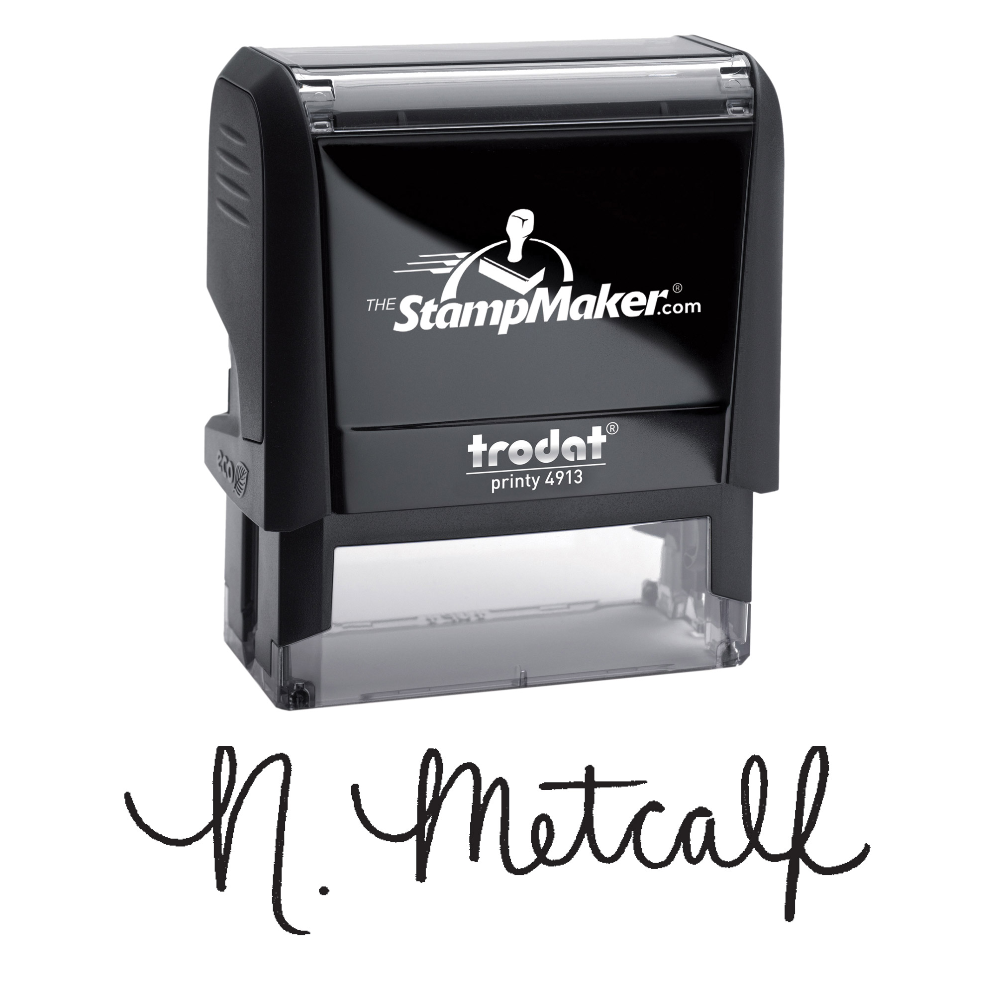 Custom Signature Stamp with Extra Ink | Multiple Colors (Black)