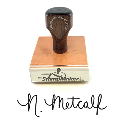 Wood Signature Stamp - up to 3"