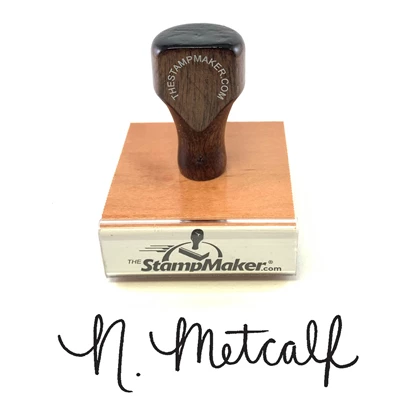 Wood Signature Stamp - up to 3"
