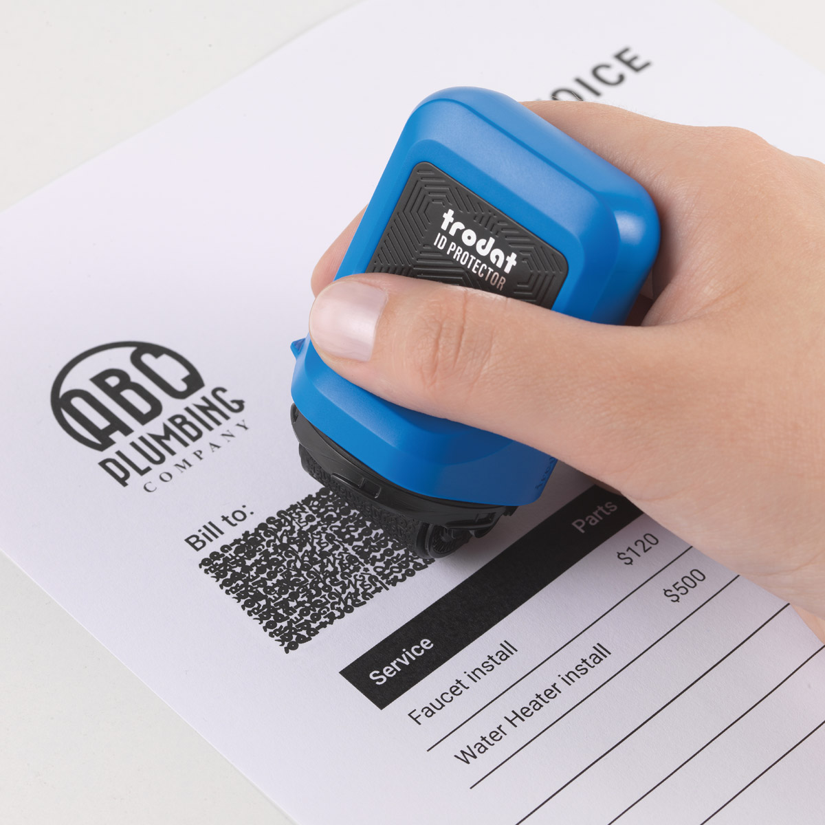 trodat identity theft protection roller stamp