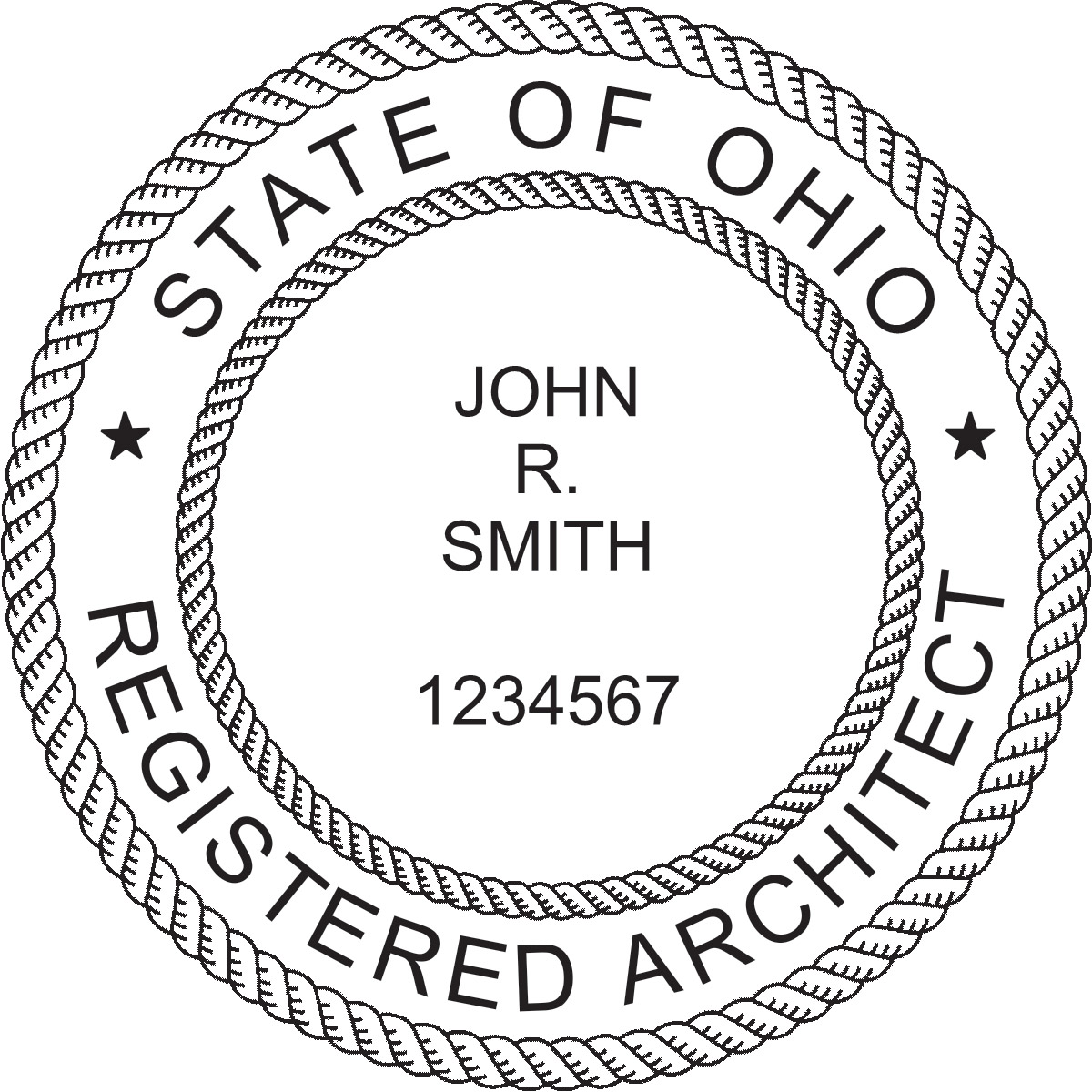 Architect Seal - Desk Top Style - Ohio