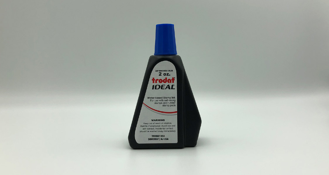Fast Drying PSI Ink for Self Inking Stamps for use on shiny surfaces 