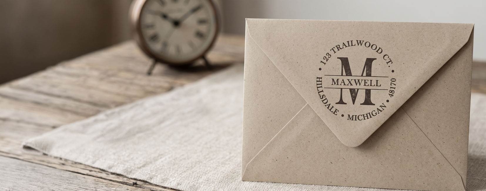 Designer Monogram Address Stamps