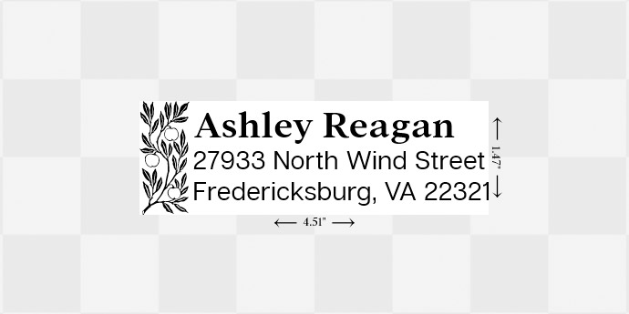 custom address stamp design