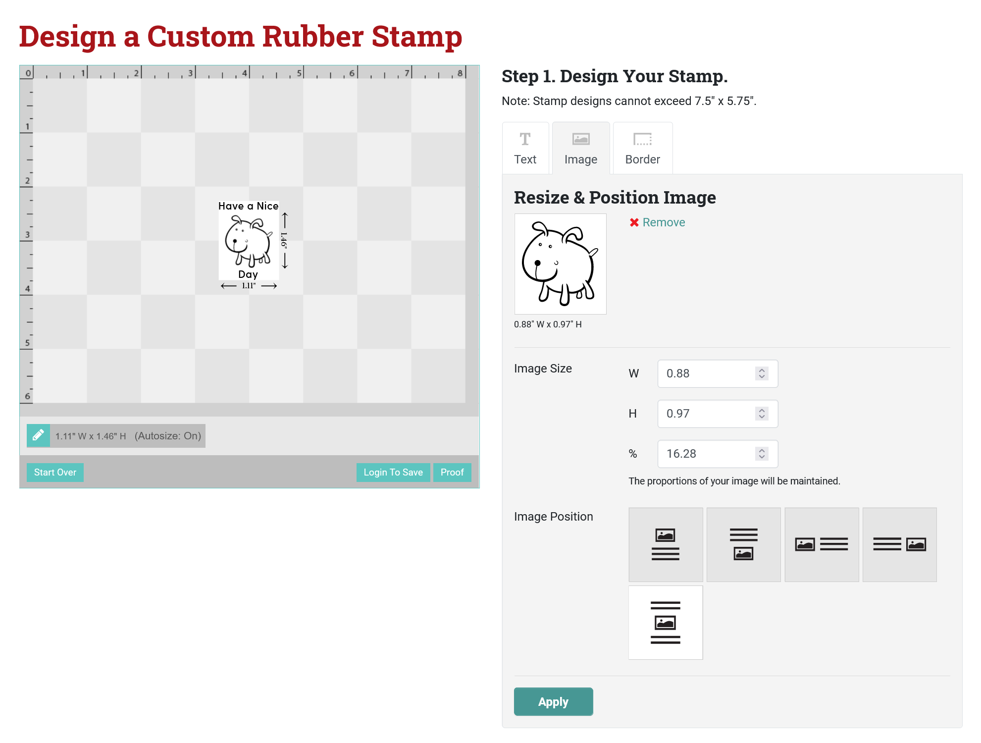 adjusting your design for your stamp
