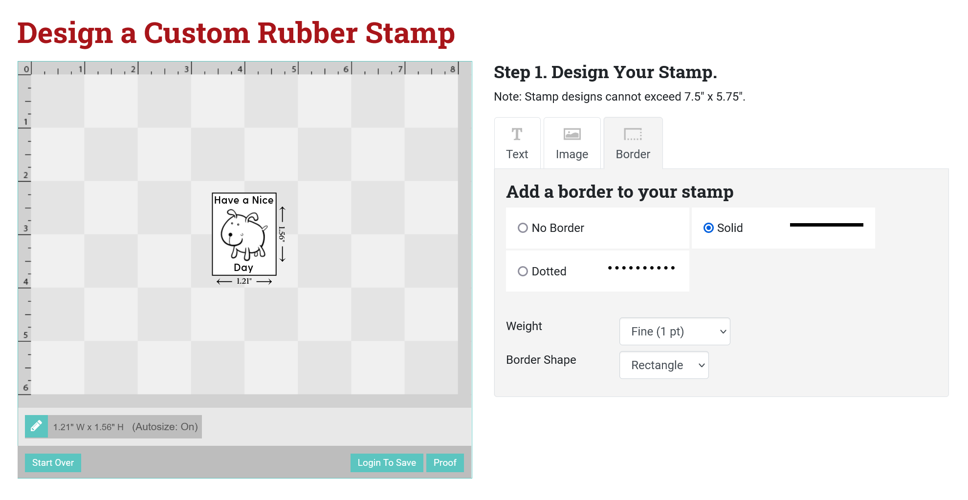 Border of your stamp