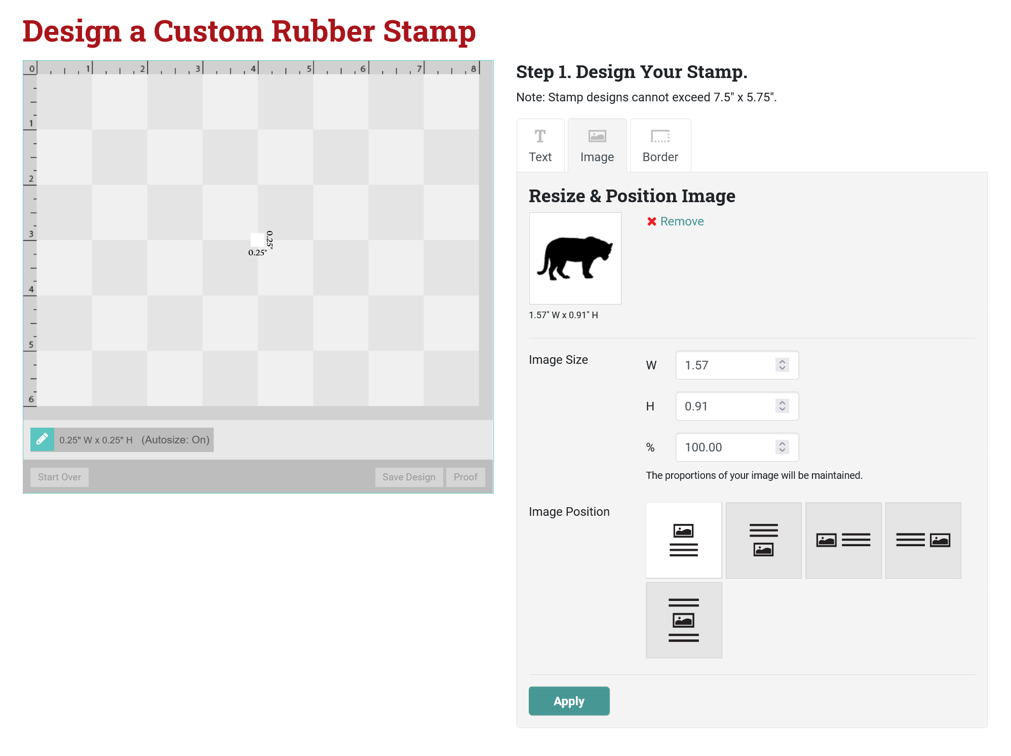 Custom Rubber Stamp with Your Artwork or Logo-3 Sizes Available