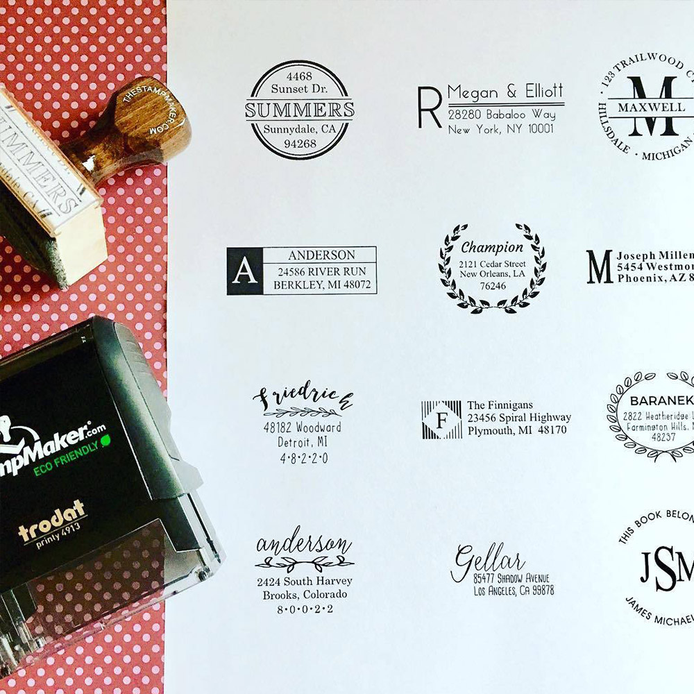 Custom Monogram Address Stamp