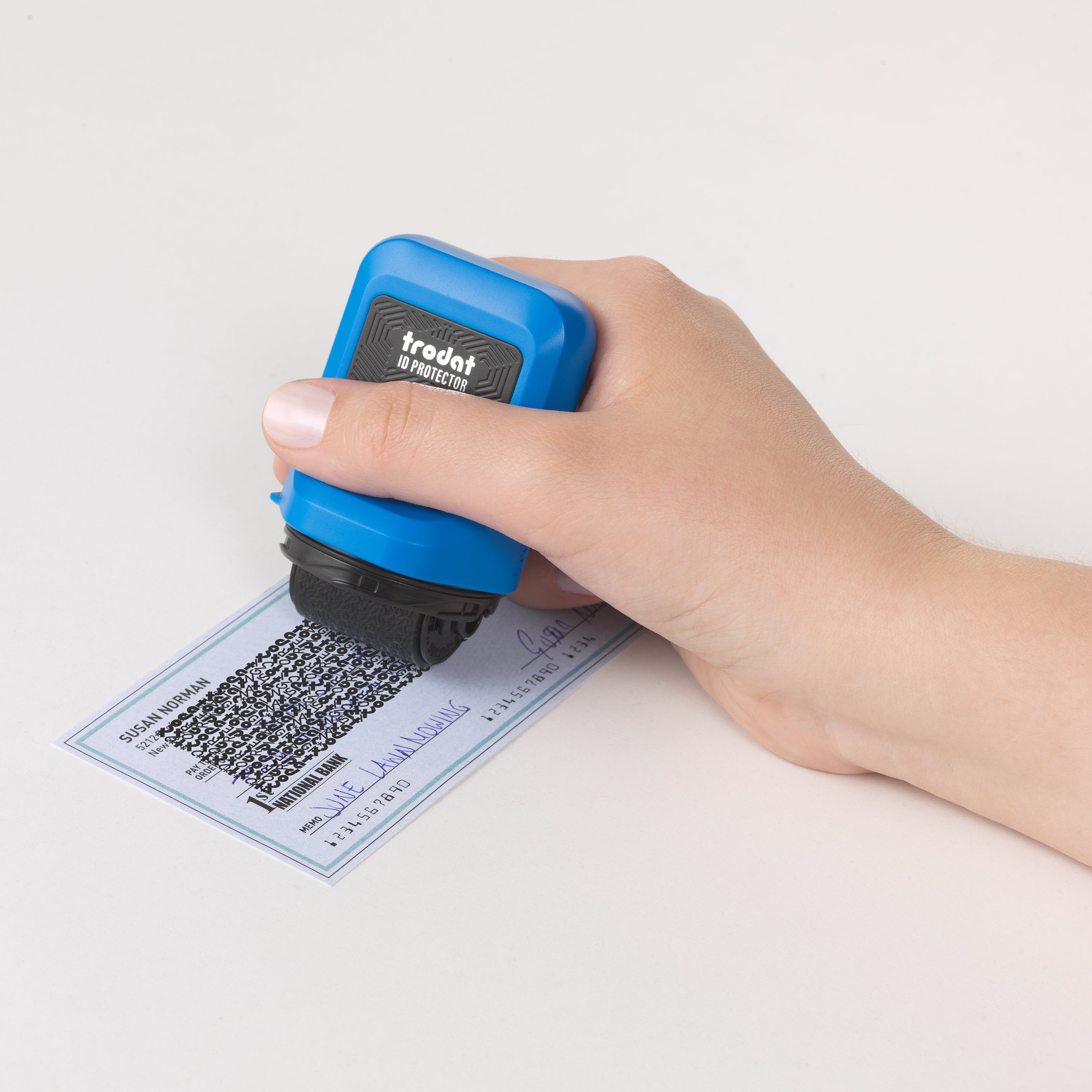 trodat identity theft protection roller stamp