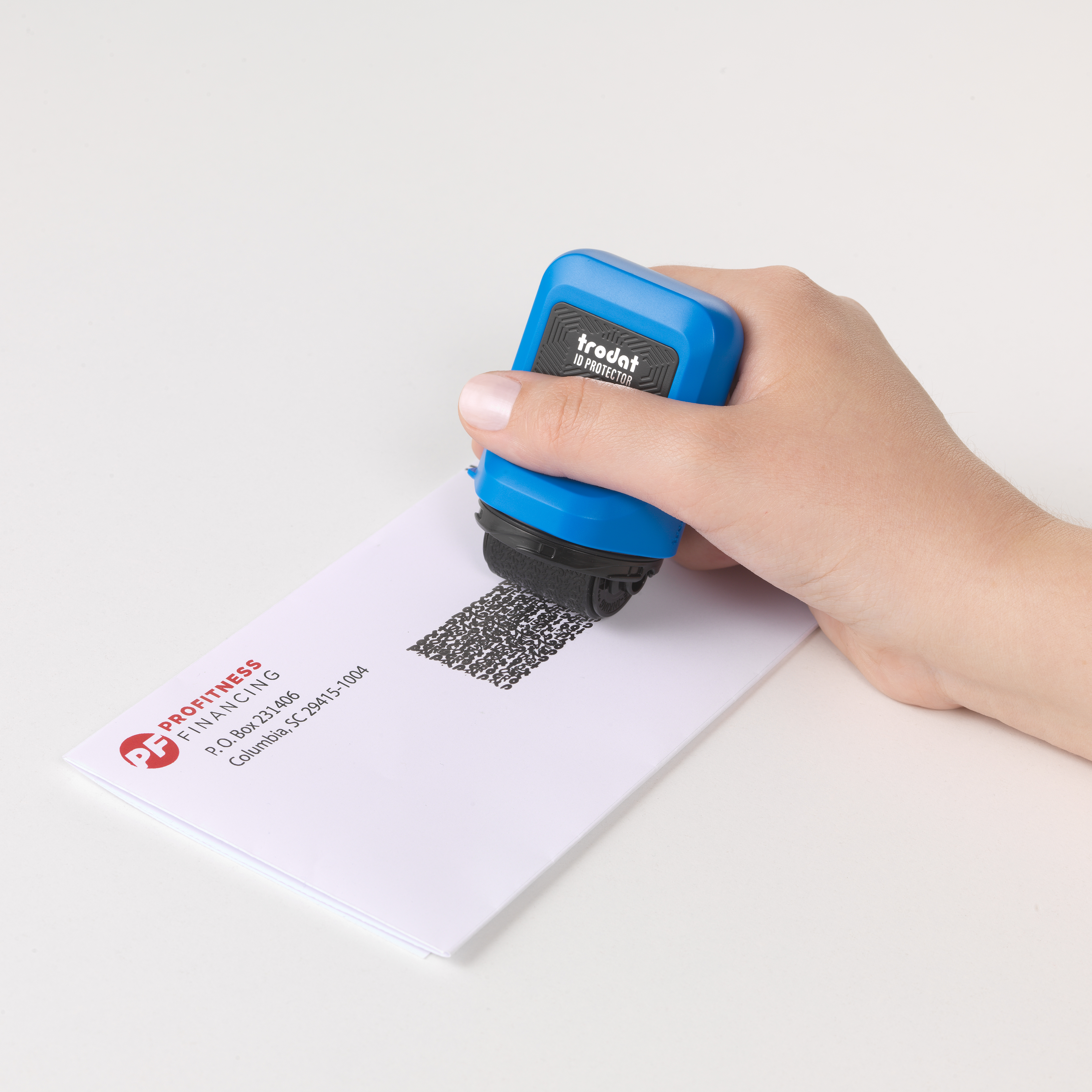 trodat identity theft protection roller stamp